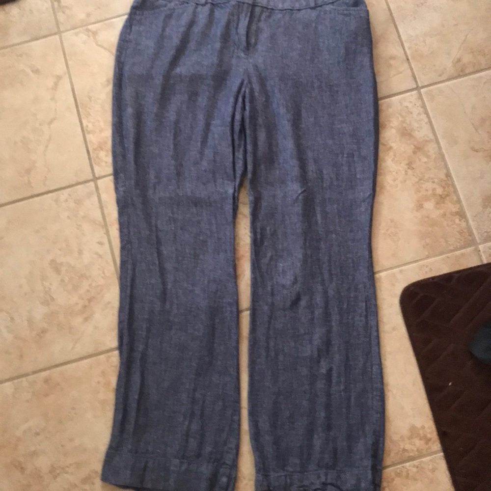 Loft curvy fit linen pants